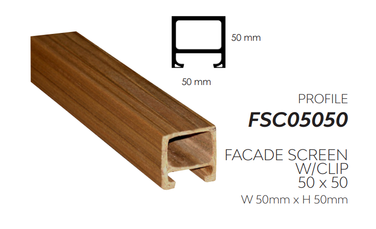 FACADE SCREEN W/CLIP 50 x 50