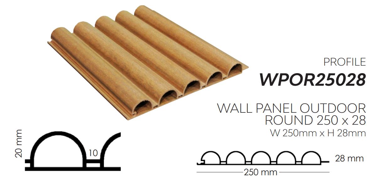 WALL PANEL OUTDOOR ROUND 250 x 28