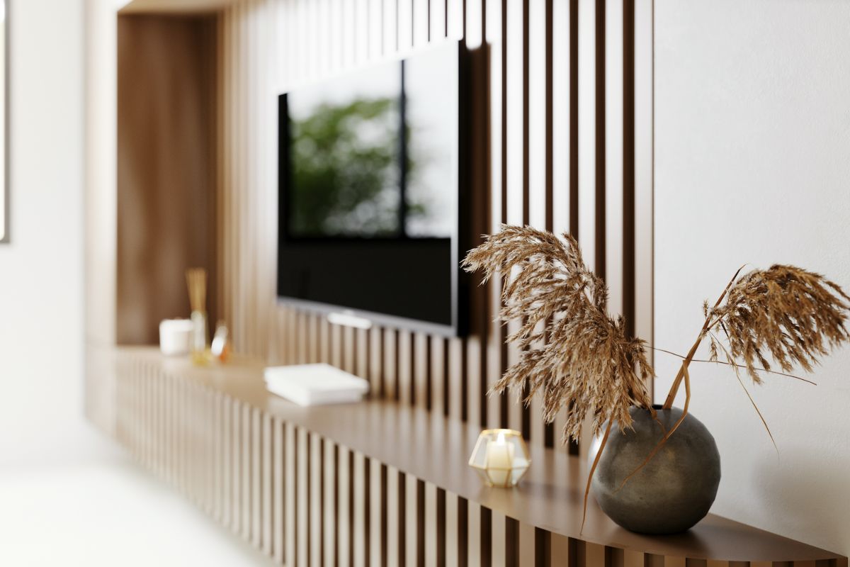 Sleek media wall