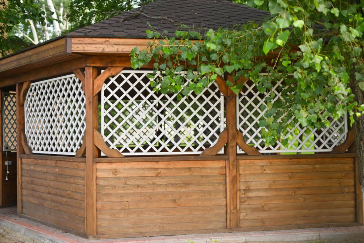 Creative Outdoor Designs Using Wood Lattice
